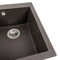 Гранітна мийка для кухні Platinum 4150 SOKIL матова Темна скеля