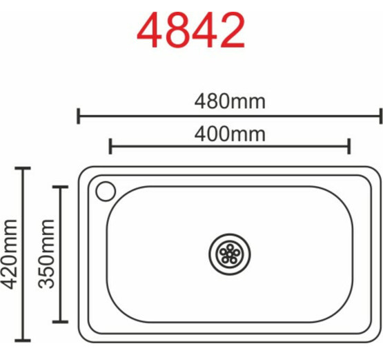 Кухонна мийка з нержавіючої сталі Platinum САТИН 4842 (0,6/160 мм)