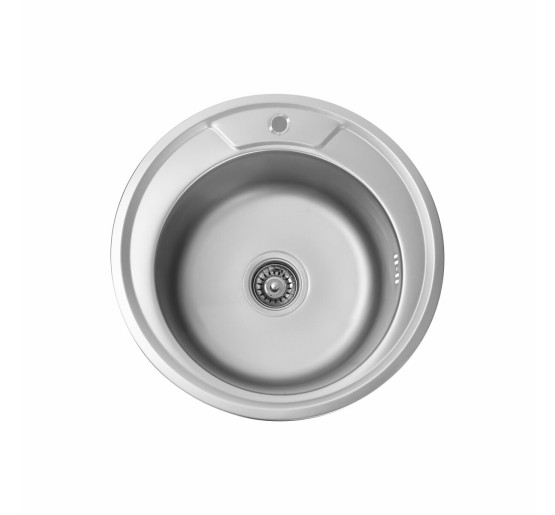 Кухонна мийка з нержавіючої сталі Platinum САТИН 490 (0,6/170 мм)