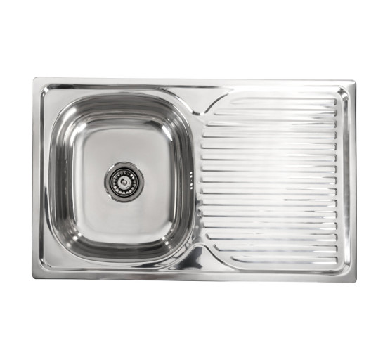 Кухонная мойка Platinum из нержавеющей стали прямоугольная ПОЛИРОВКА 7848 (0,8/180 мм)