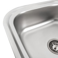 Кухонна мийка з нержавіючої сталі закруглена Platinum САТИН 7848 (0,8/180 мм)