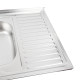 Кухонна мийка з нержавіючої сталі Platinum 8060 L ДЕКОР (0,7/160 мм)