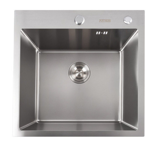 Кухонная мойка Platinum Handmade 500x500x220 (толщина 3,0/1,5 мм корзина и дозатор в комплекте)