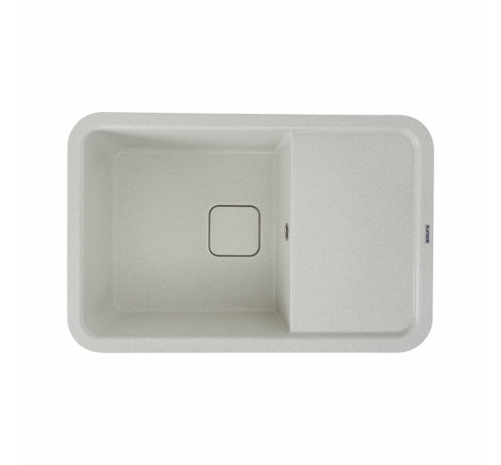 Гранітна мийка для кухні Platinum 7850 CUBE матова Біла в крапку