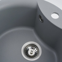 Гранітна мийка для кухні Platinum 480 TURAS матова Сірий металік