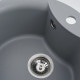 Гранітна мийка для кухні Platinum 480 TURAS матова Сірий металік