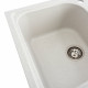 Гранітна мийка для кухні Platinum 7950 Equatoria глянець Біла в крапку