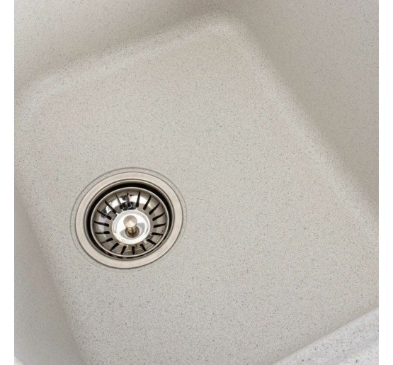 Гранітна мийка для кухні Platinum 7950 Equatoria глянець Біла в крапку