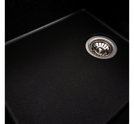 Гранітна мийка для кухні Platinum 7850 ROMA матова (чорна Gold)
