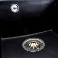 Гранітна мийка для кухні Platinum 4150 SOKIL матова (чорна)