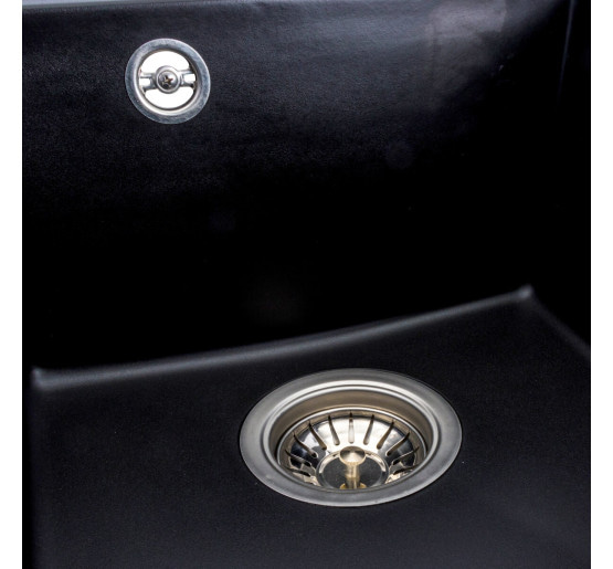 Гранітна мийка для кухні Platinum 4150 SOKIL матова (чорна)