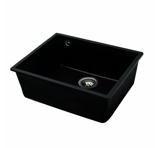 Гранітна мийка для кухні Platinum 5444 OASIS матова Чорна