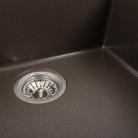 Гранітна мийка для кухні Platinum 5444 OASIS матова Темна скеля