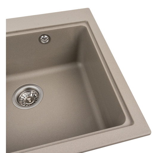 Гранітна мийка для кухні Platinum 5852 VESTA матовий Титан