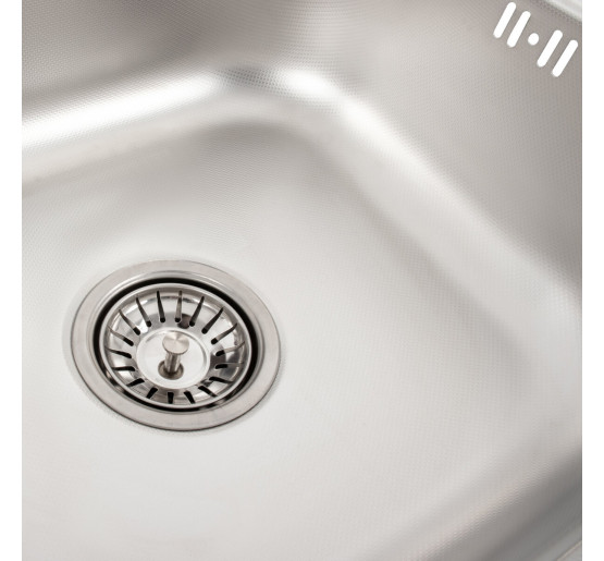 Кухонна мийка з нержавіючої сталі Platinum 4842 ДЕКОР (0,6/160 мм)
