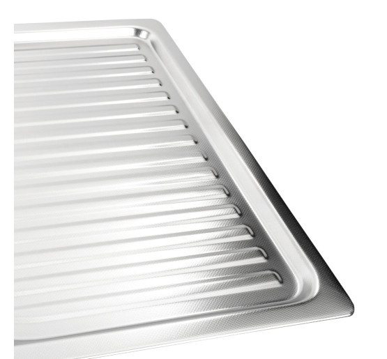 Кухонна мийка з нержавіючої сталі прямокутна Platinum ДЕКОР 7848 (0,8/180 мм)