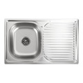 Кухонна мийка з нержавіючої сталі прямокутна Platinum ДЕКОР 7848 (0,8/180 мм)