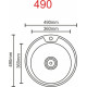 Кухонна мийка з нержавіючої сталі Platinum ДЕКОР 490 (0,6/170 мм)