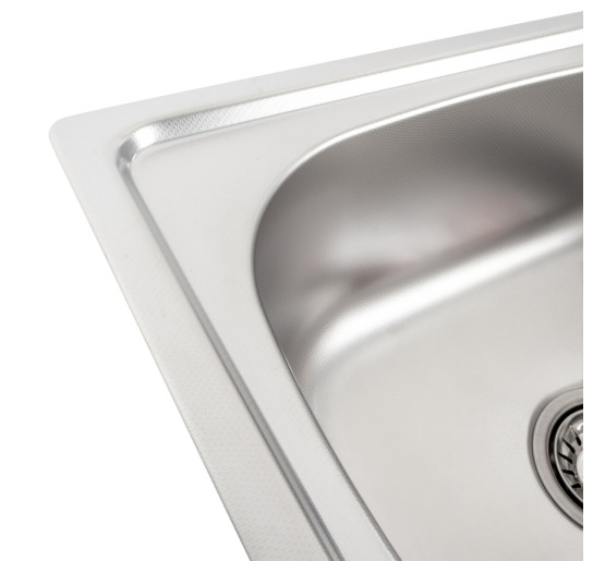 Кухонна мийка з нержавіючої сталі Platinum ДЕКОР 6642 (0,8/180 мм)