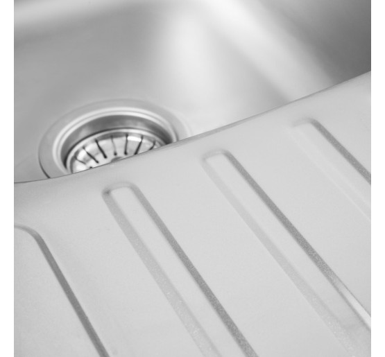 Кухонна мийка з нержавіючої сталі Platinum САТИН 7642 (0,8/180 мм)