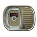 Кухонна мийка з нержавіючої сталі Platinum ДЕКОР 6349 (0,8/180 мм)