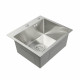 Мийка для кухні Platinum Handmade 500х450х220 (товщина 3,0/1,5 мм + корзина та дозатор в комплекті)