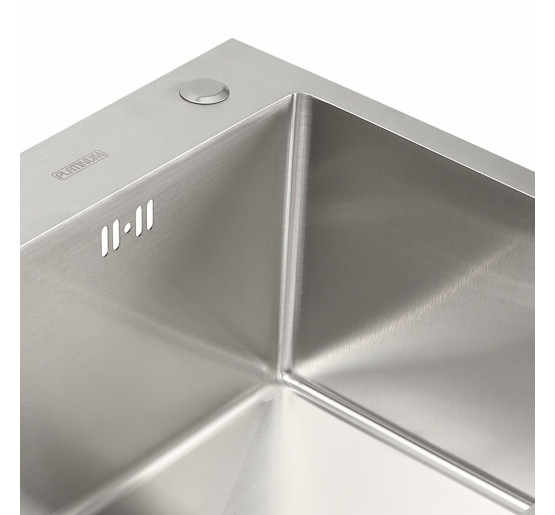 Мойка для кухни Platinum Handmade 500х450х220 (толщина 3,0/1,5 мм + корзина и дозатор в комплекте)