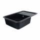 Гранітна мийка для кухні Platinum 7850 CUBE матова Чорна