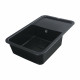 Гранітна мийка для кухні Platinum 7850 CUBE матова Чорна