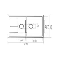 Гранитная мойка для кухни Platinum 7850W TOSKANA матовая Беж.