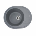 Гранітна мийка для кухні Platinum 6250 SOUL матова Сірий металік