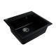 Гранітна мийка для кухні Platinum 5852 VESTA матова Чорна