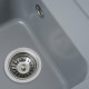 Гранітна мийка для кухні Platinum 4050 KORRADO матова Сірий металік