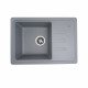 Гранитная мойка для кухни Platinum 6243 LIANA матовая Серый металлик