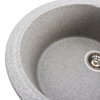 Гранітна мийка для кухні Platinum 5847 ONYX матова (сіра)