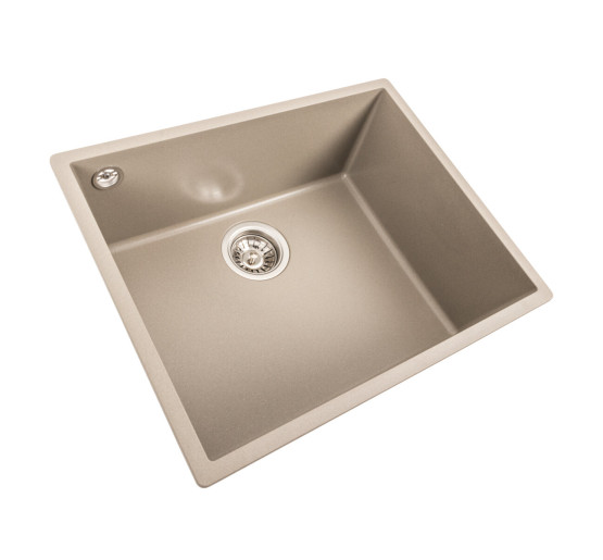 Гранітна мийка для кухні Platinum 5444 OASIS матовий Титан