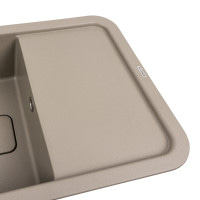 Гранітна мийка для кухні Platinum 7850 CUBE матовий Титан