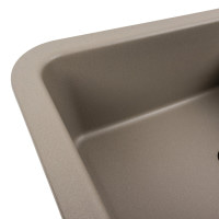 Гранітна мийка для кухні Platinum 7850 CUBE матовий Титан