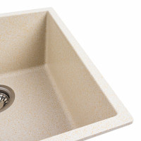 Гранітна мийка для кухні Platinum 4040 RUBA матовий пісок