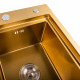 Кухонна мийка Platinum Handmade PVD мідна 580x480x220 R (3,0/1,5 мм корзина та дозатор в комплекті)