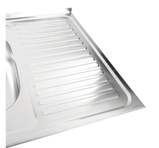 Кухонна мийка з нержавіючої сталі Platinum САТИН 8060 L (0.5/160 мм)