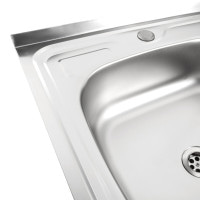 Кухонна мийка з нержавіючої сталі Platinum САТИН 8060 L (0.5/160 мм)