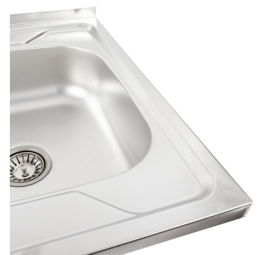 Кухонная мойка из нержавеющей стали Platinum ДЕКОР 6060 R (0,7/160 мм)