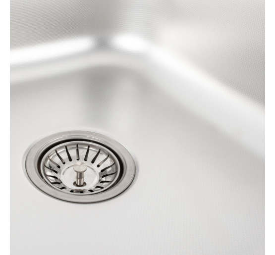 Кухонная мойка из нержавеющей стали Platinum ДЕКОР 6060 R (0,7/160 мм)