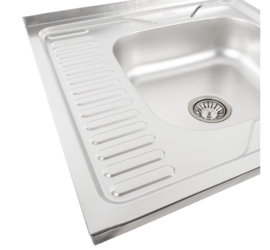 Кухонна мийка з нержавіючої сталі Platinum ДЕКОР 6060 R (0,7/160 мм)