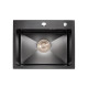 Мойка для кухни Platinum Handmade PVD черная 500х450х220 (толщина 3,0/1,5 мм + корзина и дозатор в комплекте)