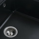 Гранітна мийка для кухні Platinum 5852 VESTA матова Чорний металік