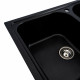 Гранітна мийка для кухні Platinum 7950 Equatoria глянець Чорний металік