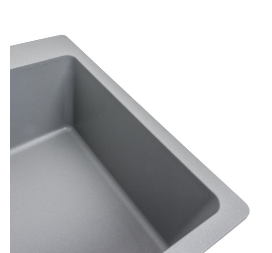 Гранитная мойка для кухни Platinum 7850 Bogema матовая (серый металлик)