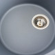 Гранітна мийка для кухні Platinum 5847 ONYX матова (сірий металік)